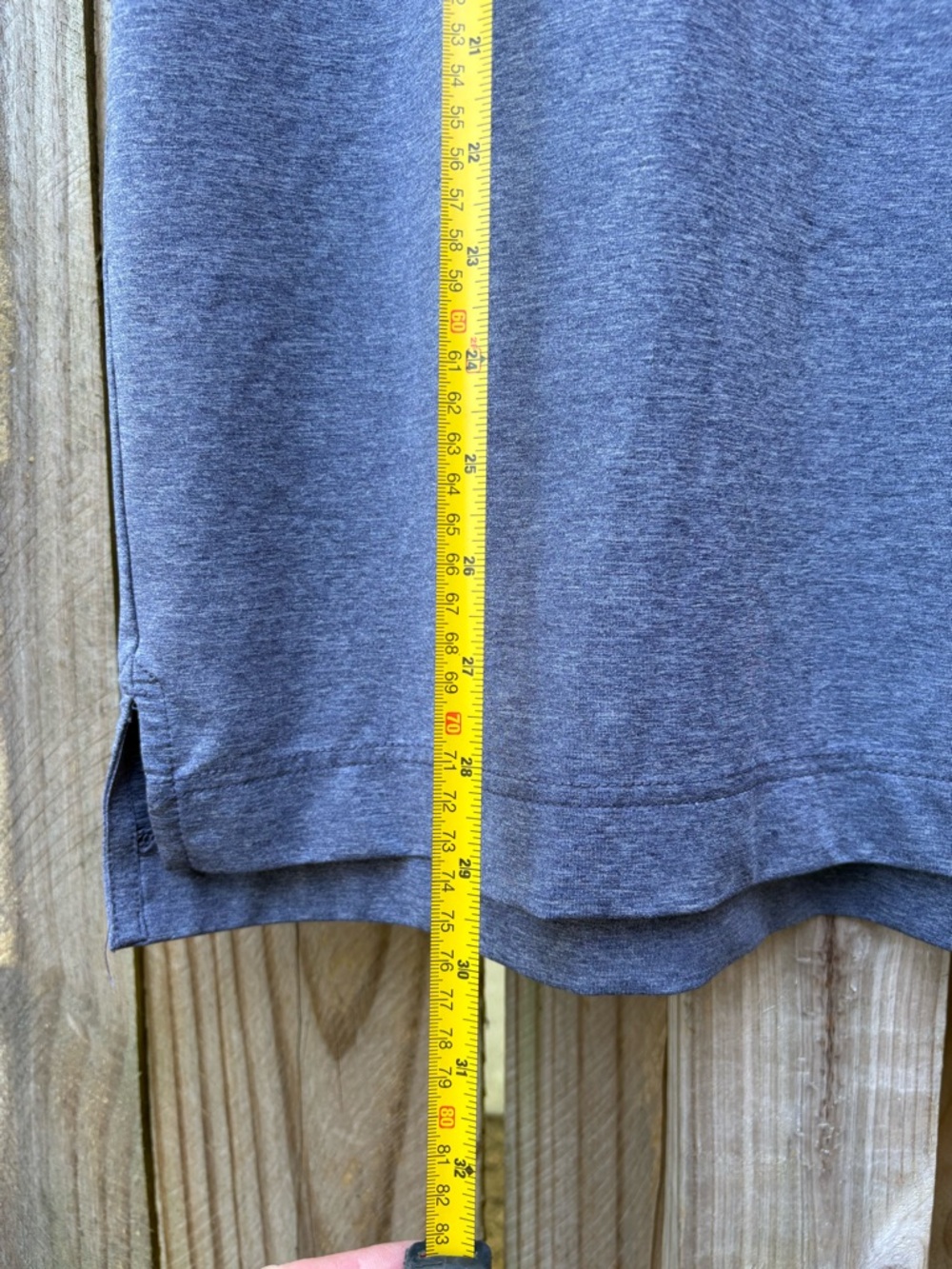 FootJoy Men's Blue/Gray Heather Golf Polo - Picture 5 of 7